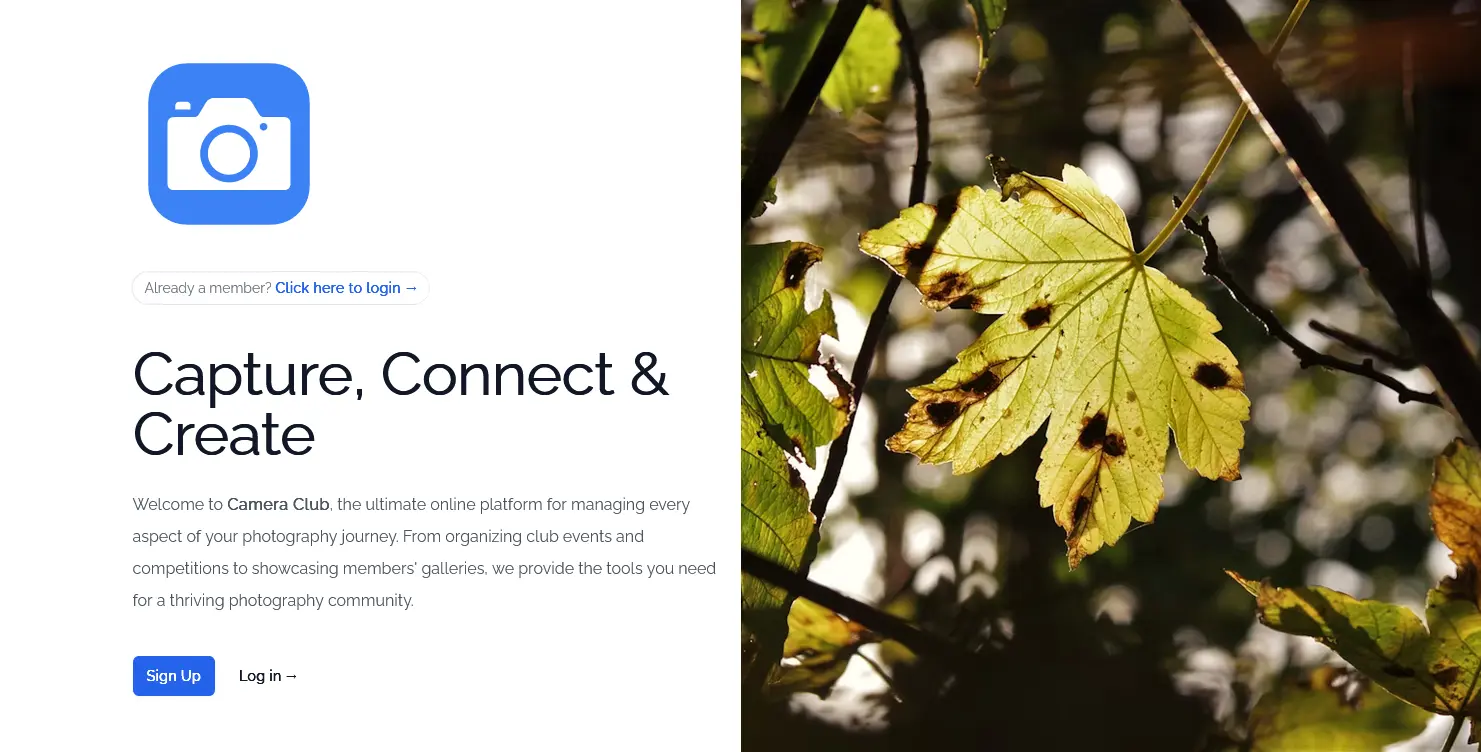 CameraClub.Online - Revolutionizing Camera Club Management