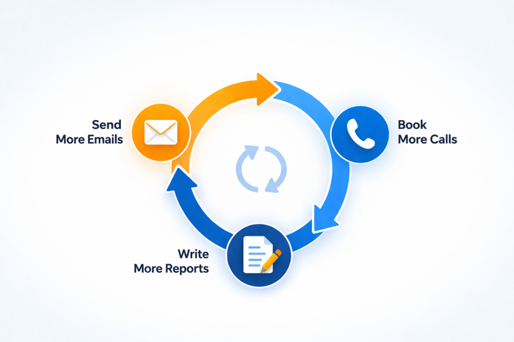 Circular workflow cycle infographic design